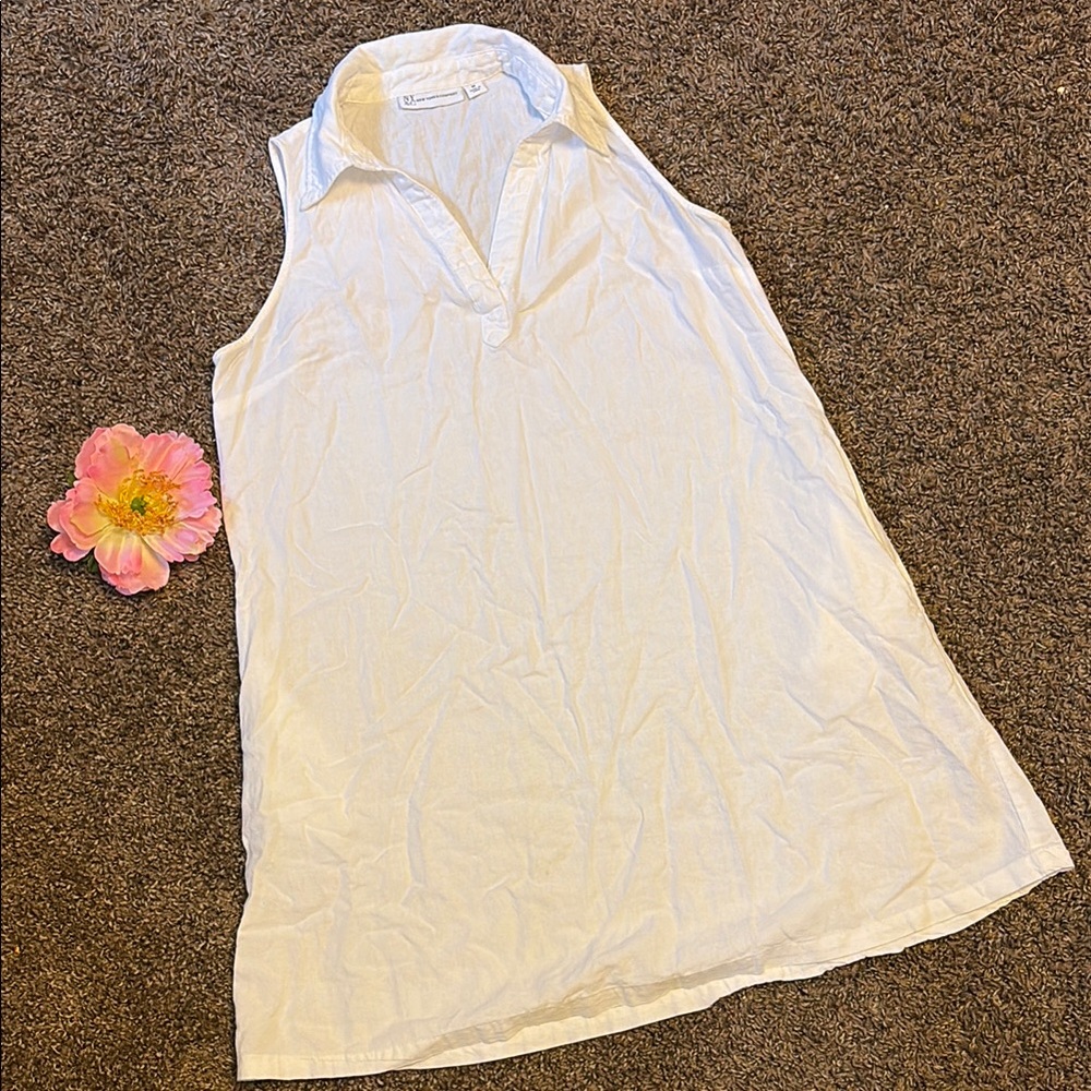 New York & Company White Halter Sundress